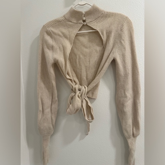 - Reformation Osteria Open Back Sweater -cashmere - Picture 3 of 6